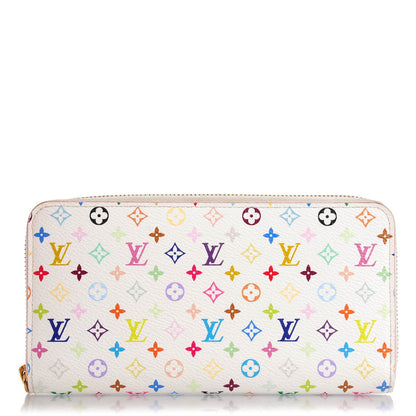Louis Vuitton Monogram Multicolor Zippy Wallet White Litchi 1 of 7
