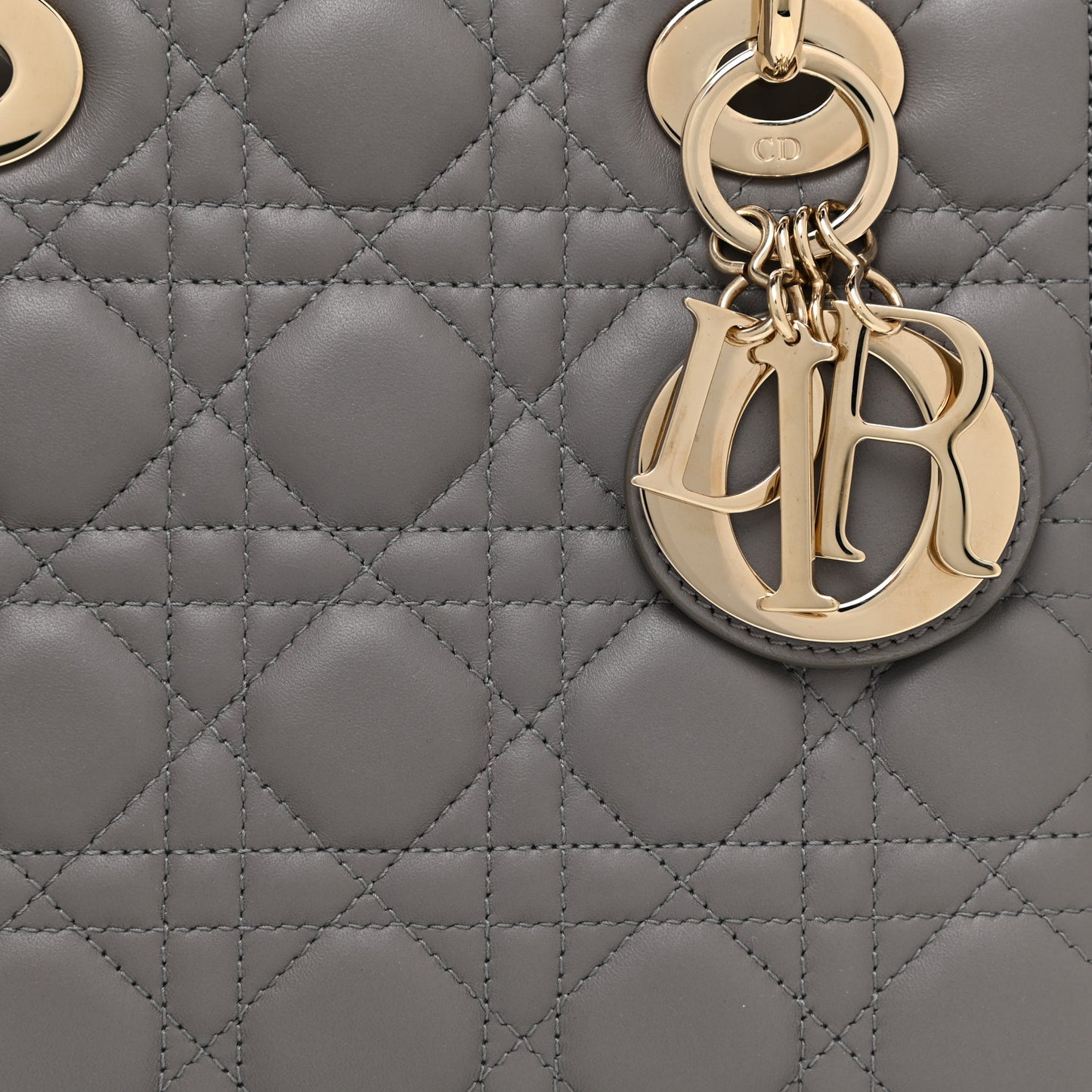 Lambskin Cannage Small My ABCDior Lady Dior Grey