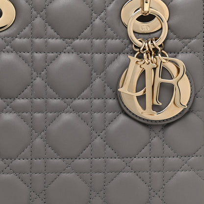 Christian Dior Lambskin Cannage Small My ABCDior Lady Dior Grey 7 of 12