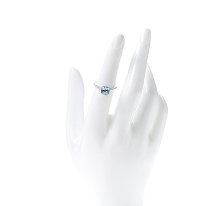 Tiffany Platinum Diamond Aquamarine 1.50ct Legacy Ring 52 6 2 of 5