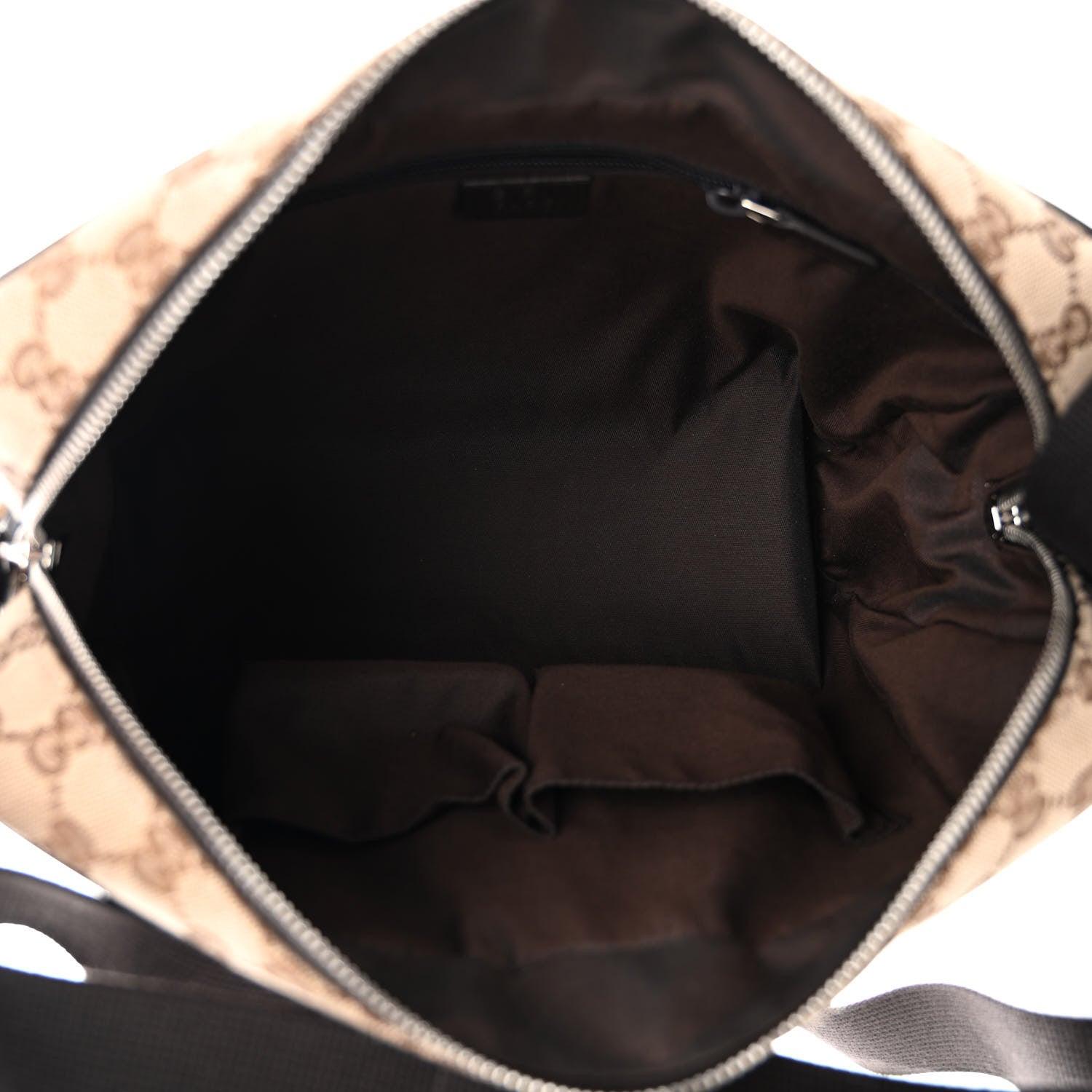 Gucci Monogram Dollar Calfskin Large Camera Case Beige Ebony Testa di Moro Marrone Scuro 5 of 10