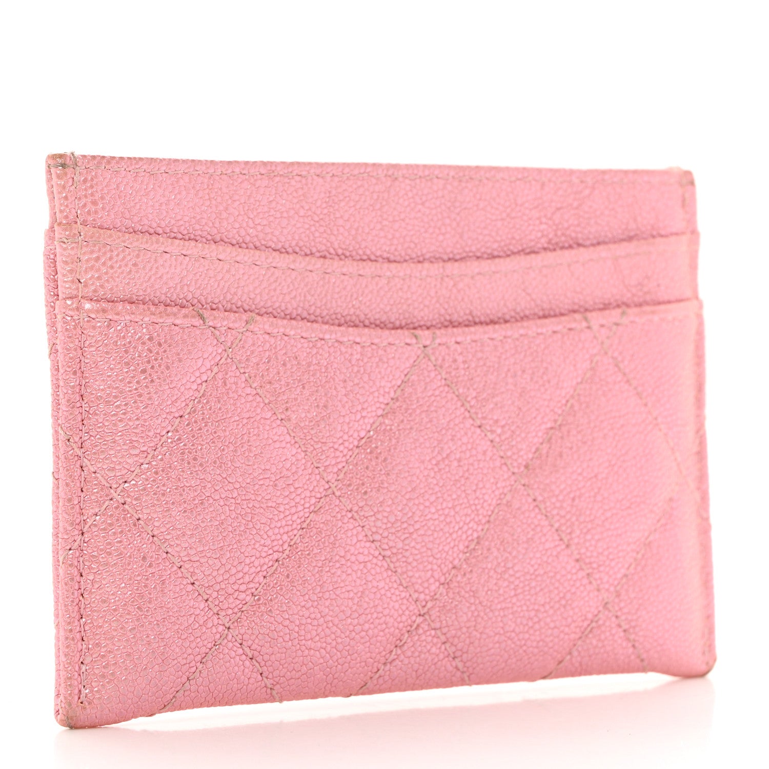 Chanel Iridescent Caviar Quilted Card Holder Pink 3 of 12