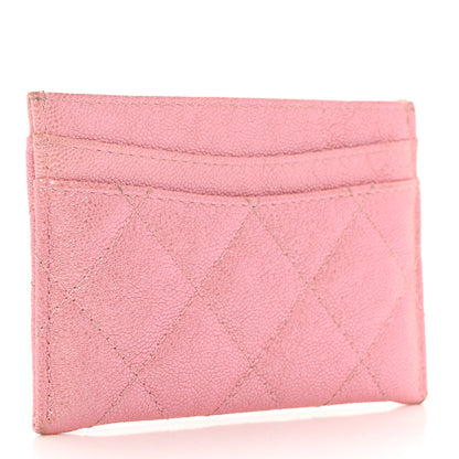 Chanel Iridescent Caviar Quilted Card Holder Pink 3 of 12