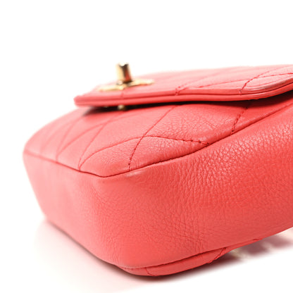Chanel Calfskin Quilted Flap Waist Bag Red 18 of 19