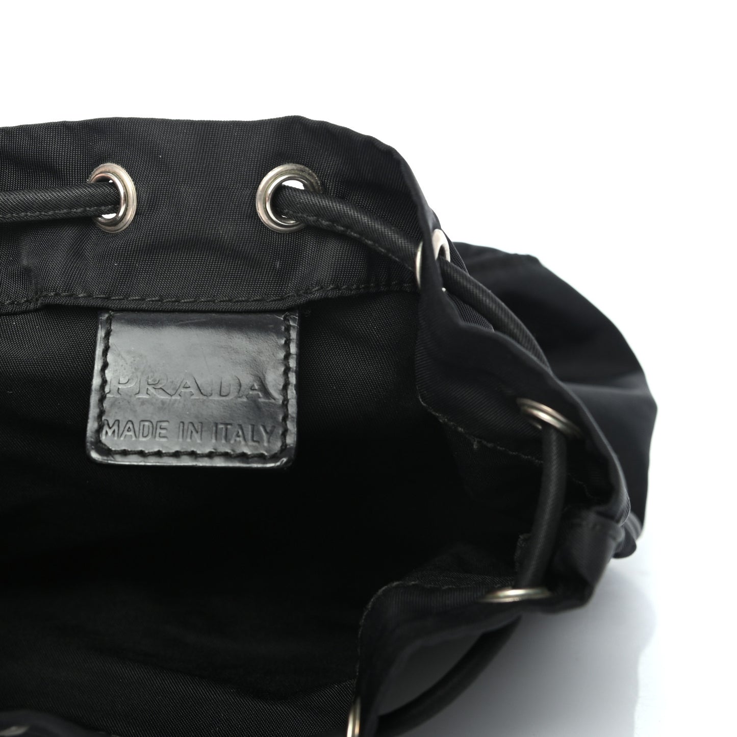 Nylon Vela Drawstring Pouch Black