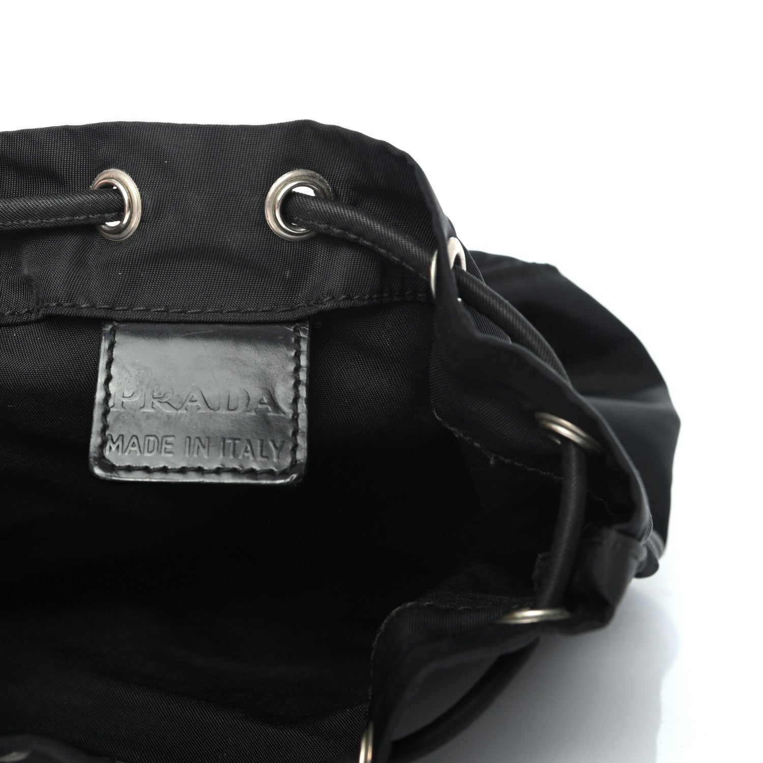 Prada Nylon Vela Drawstring Pouch Black 6 of 8