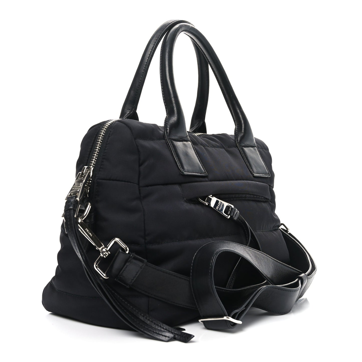 Tessuto Nylon Bomber Tote Black