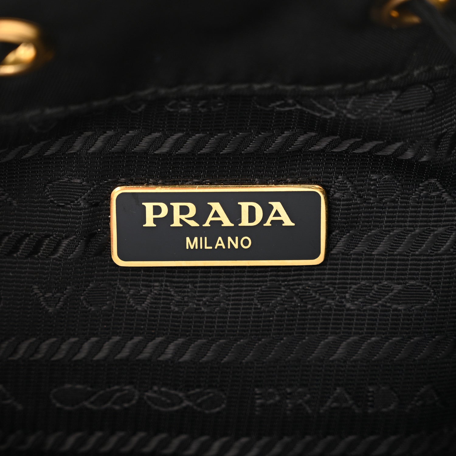 Prada Saffiano Tessuto Nylon Mini Bucket Crossbody Bag Black 6 of 12