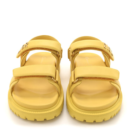 Christian Dior Lambskin Dioract 10mm Sandals 35 Yellow Guadalupe 5 of 18