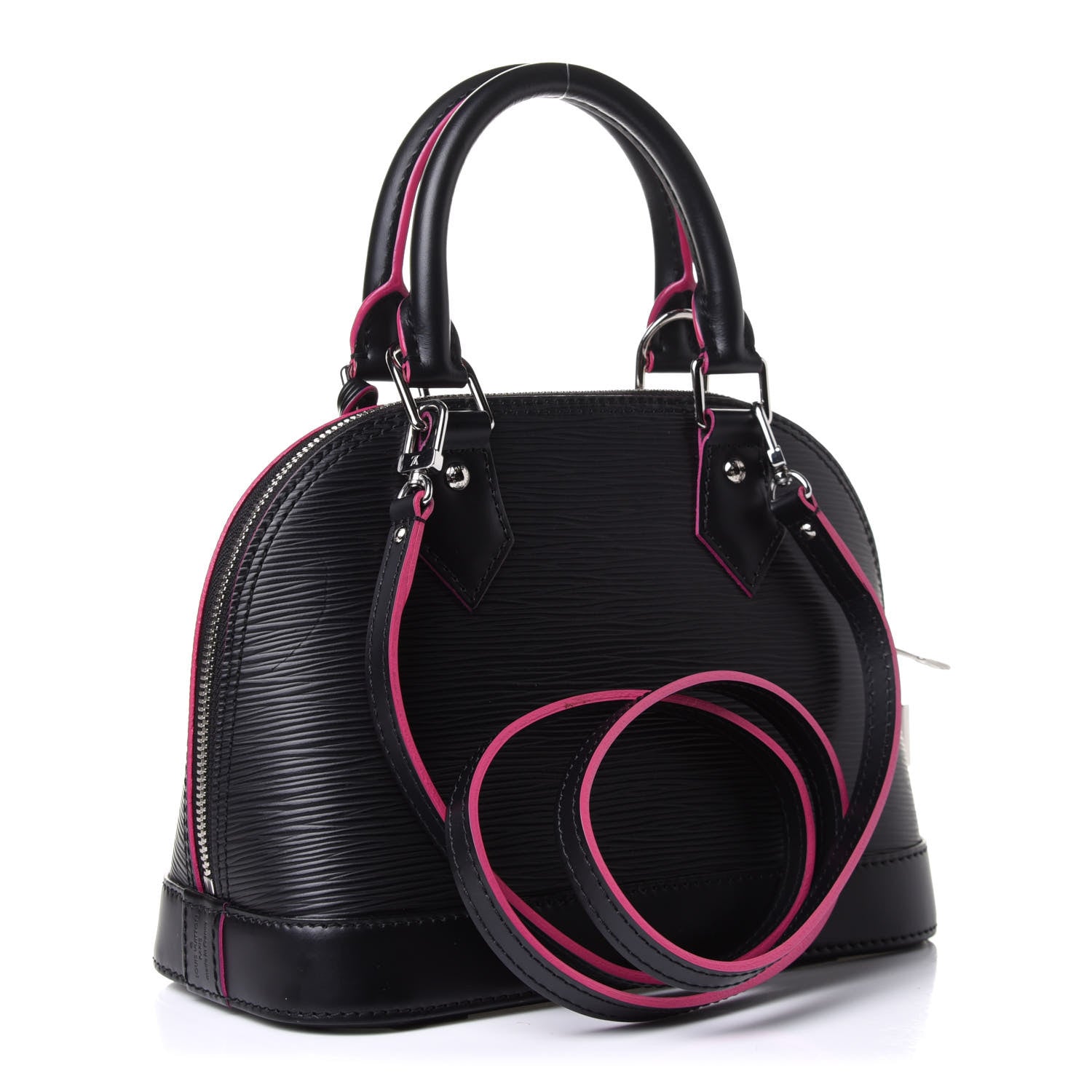 Louis Vuitton Epi Alma BB Black Hot Pink 3 of 11