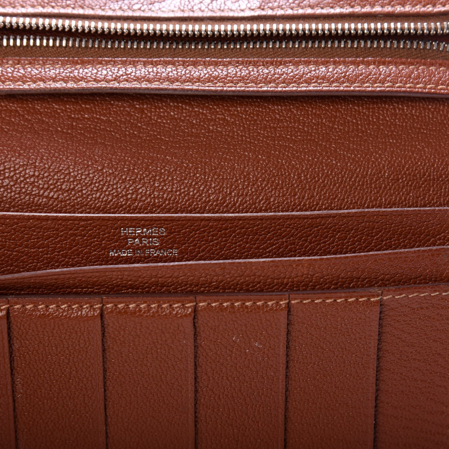 Chevre Mysore Bearn Gusset Wallet Noisette
