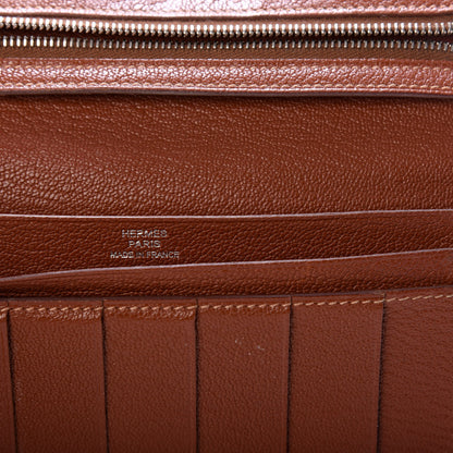 Hermes Chevre Mysore Bearn Gusset Wallet Noisette 6 of 7
