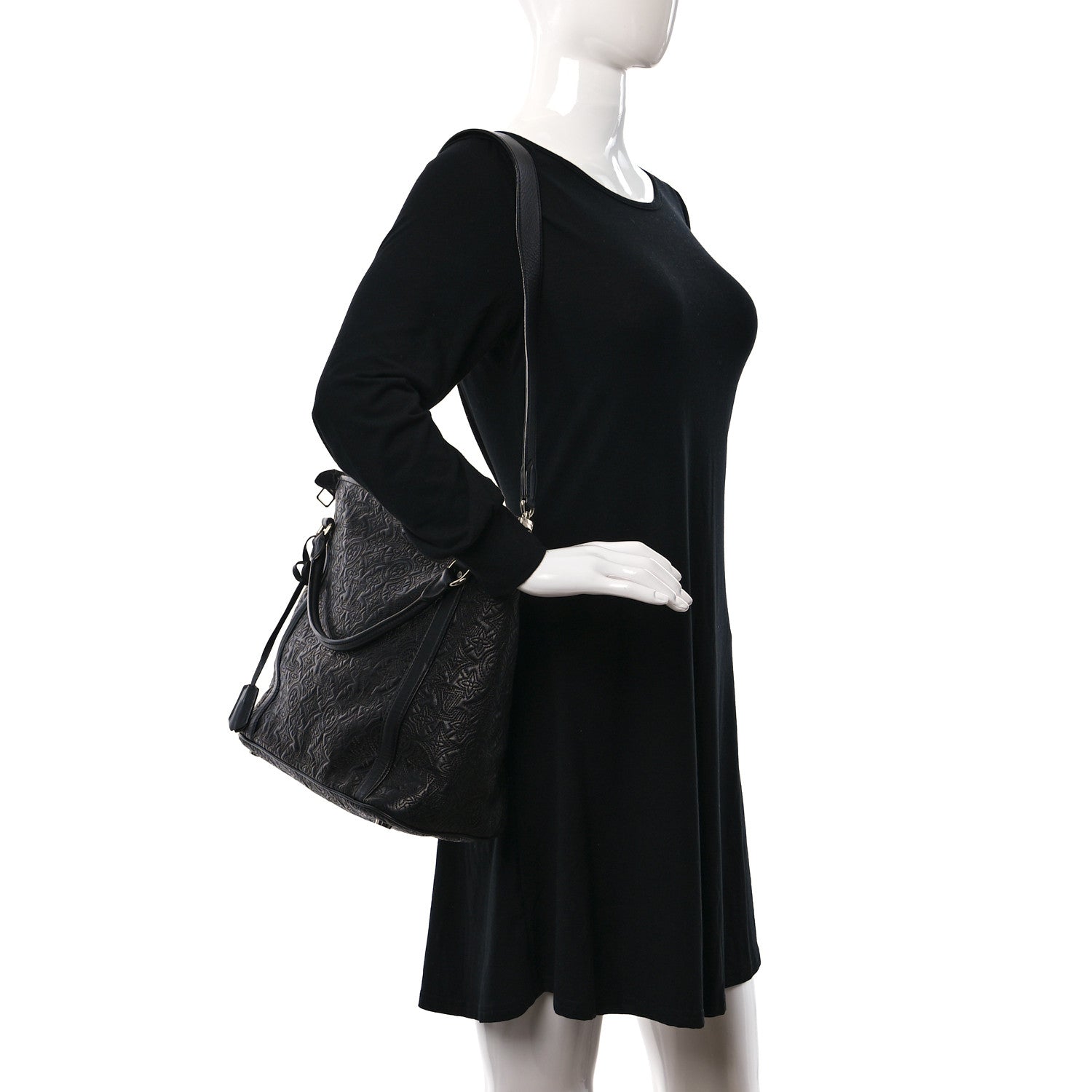 Louis Vuitton Monogram Lambskin Antheia IXIA PM Black 2 of 9