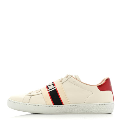 Gucci Calfskin Stripe Womens New Ace Sneakers 36 New Mystic White Ecru Red Flame 1 of 11