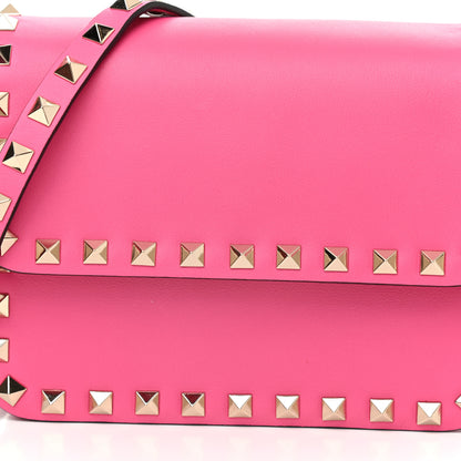 Valentino Garavani Vitello Rockstud Flap Crossbody Bag Peony 8 of 10