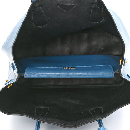 Prada Saffiano Cuir Medium Double Bag Cobalto 4 of 17