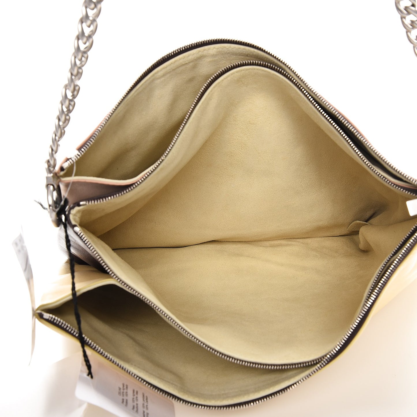 Lambskin Soft Trio Zipped Bag Vanilla