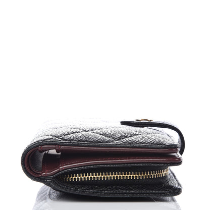 Chanel Caviar Quilted Zipped Pocket Wallet Black 7 of 19