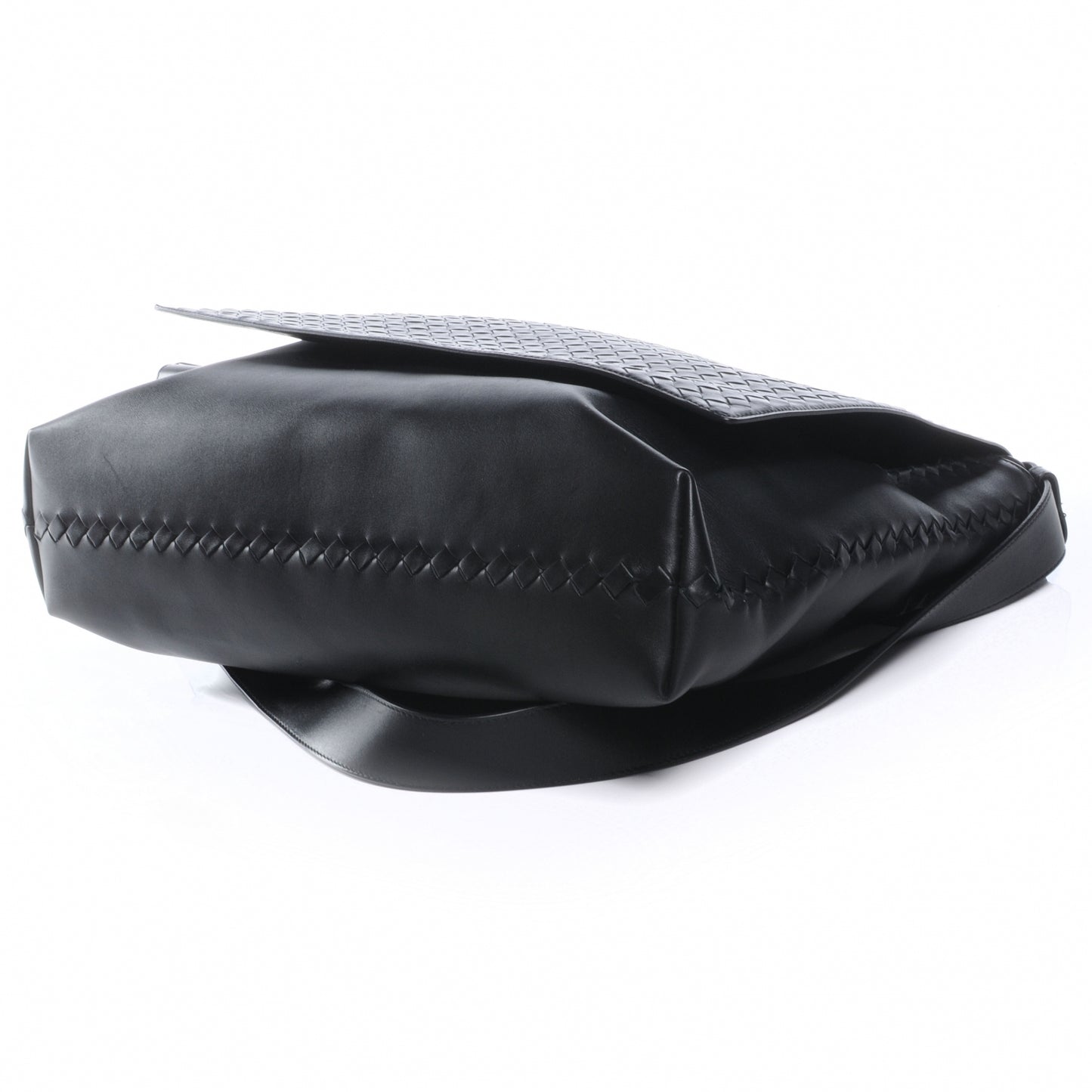Nappa Intrecciato Messenger Bag Nero Black