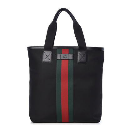 Gucci Techno Canvas Web Vertical Tote Black 1 of 10