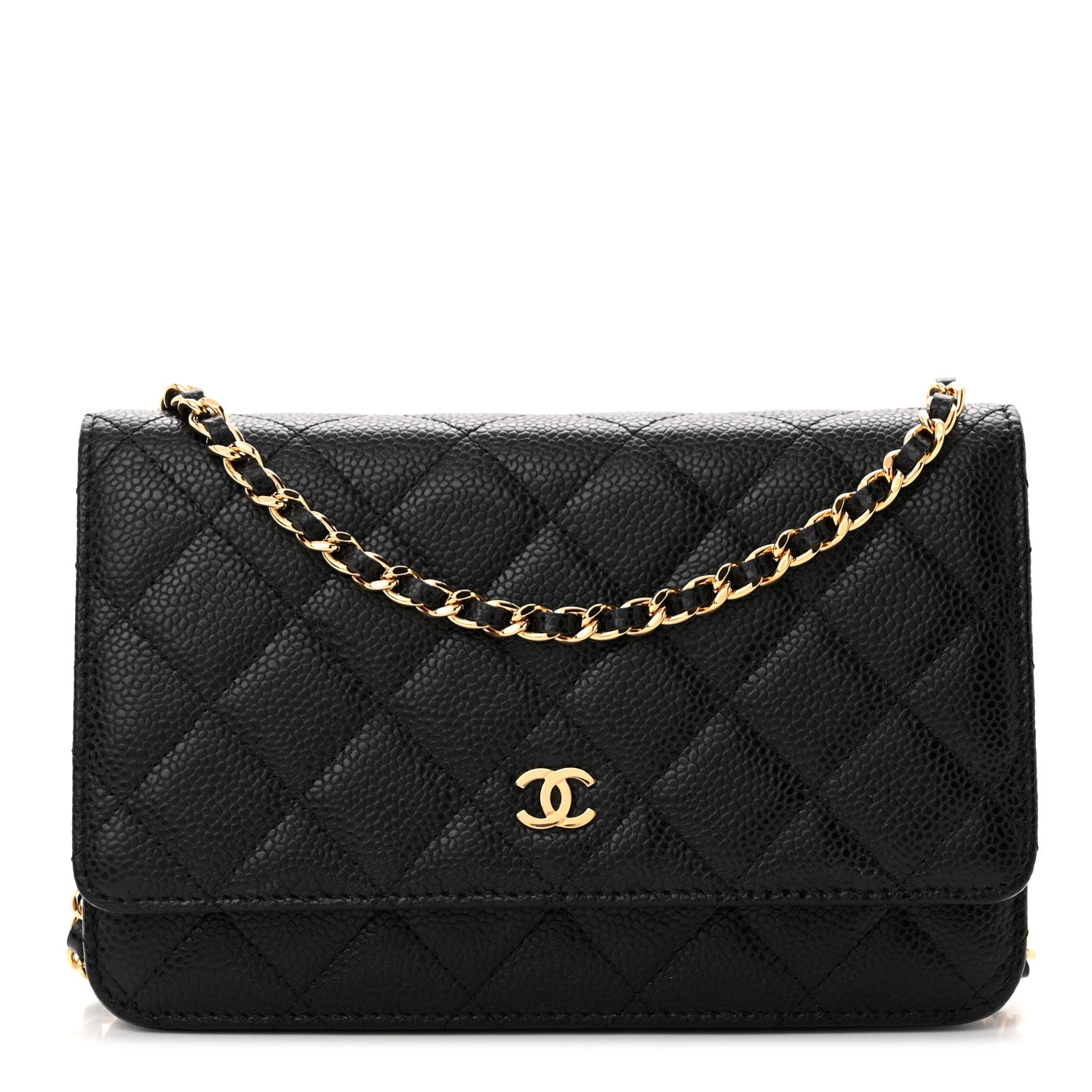 Chanel Caviar Quilted Wallet on Chain WOC Black 1 of 12