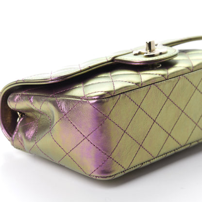Chanel Iridescent Lambskin Quilted Mini Rectangular Flap Purple 6 of 10