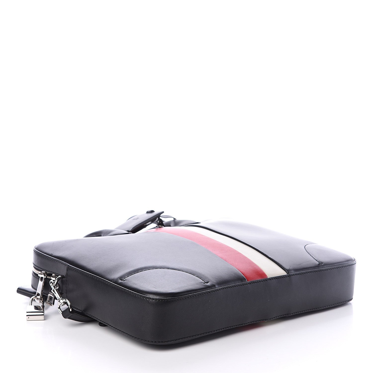 Gucci Calfskin Web Briefcase Black 3 of 8