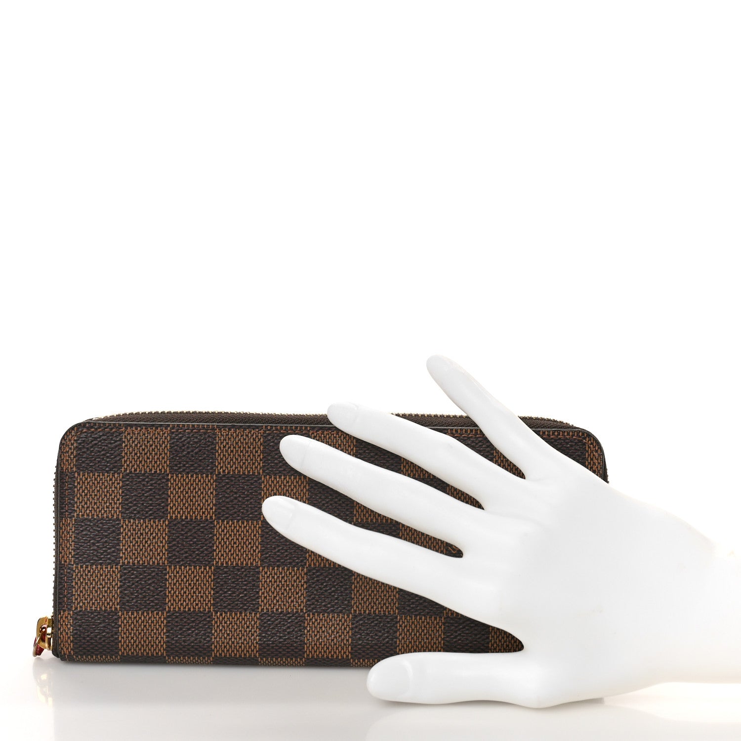 Louis Vuitton Damier Ebene Clemence Wallet Cherry 2 of 8