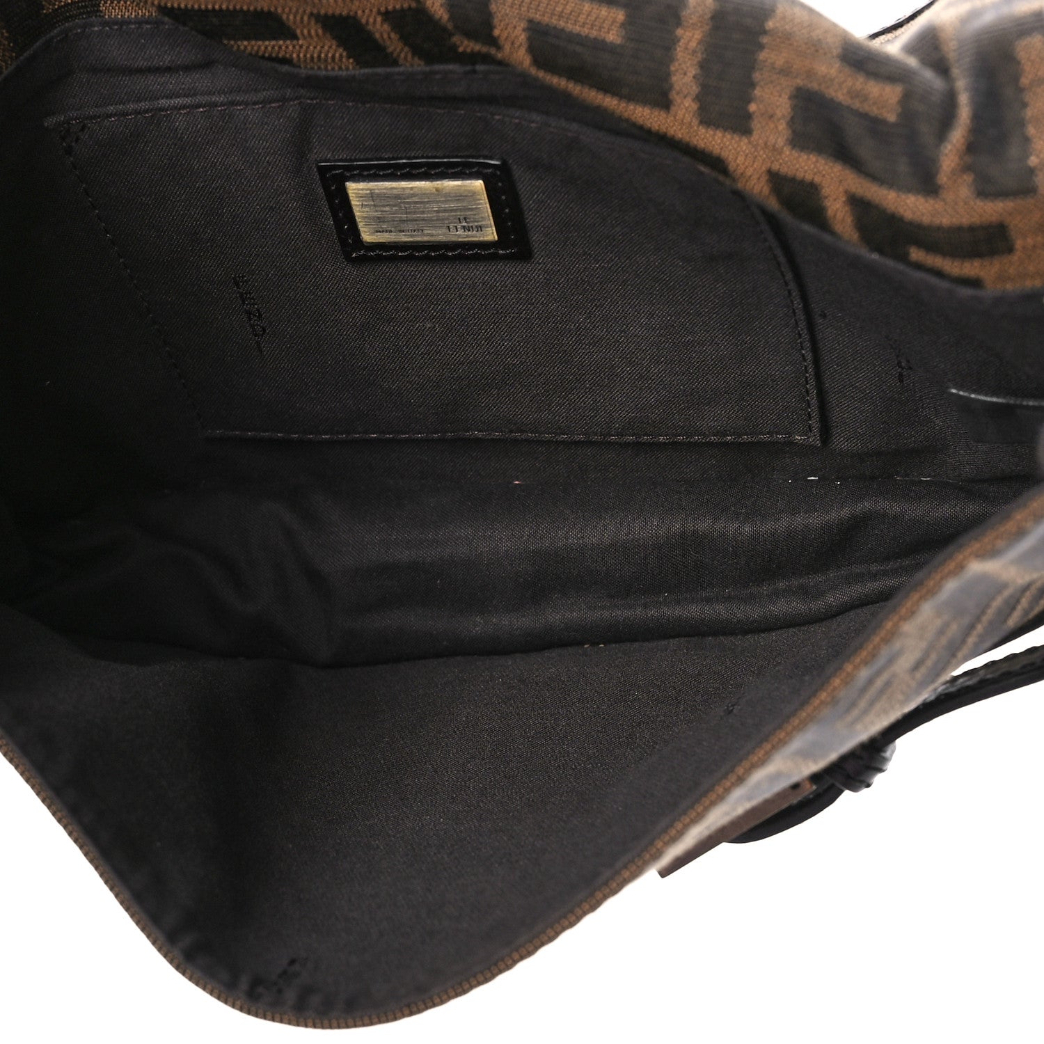 Fendi Zucca Calfskin Shoulder Bag Tobacco 5 of 11