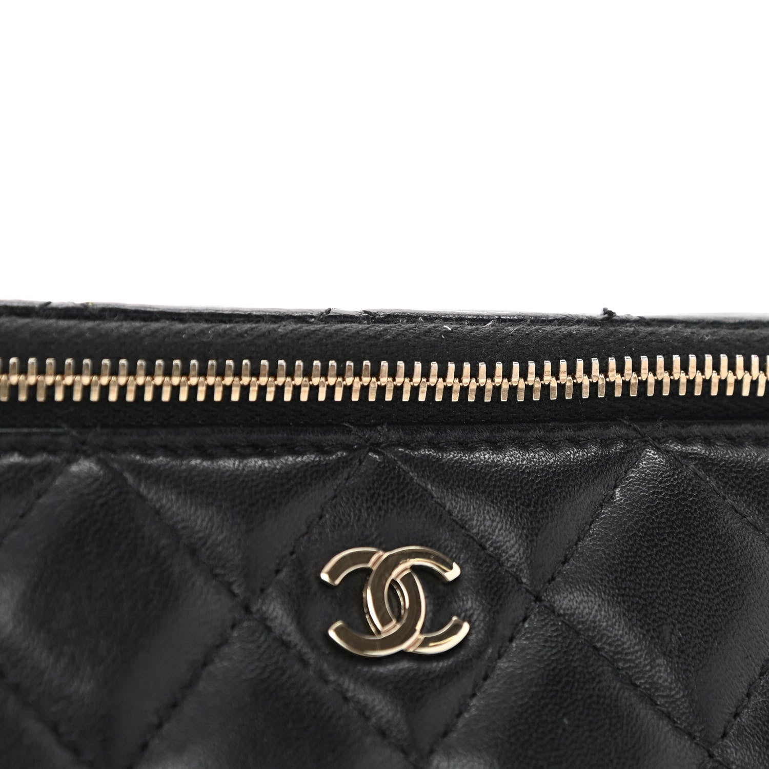 Chanel Lambskin Quilted Small Vanity Case With Chain Black 11 of 11