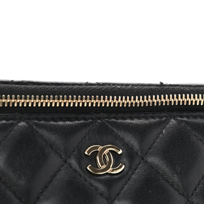 Chanel Lambskin Quilted Small Vanity Case With Chain Black 11 of 11