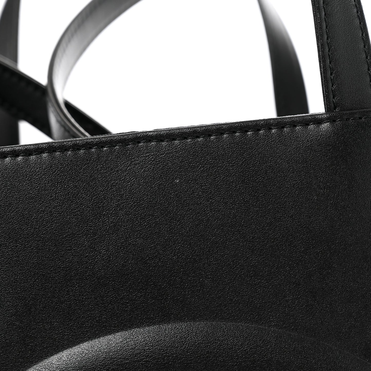 Vegan Leather Large Shopping Bag Black