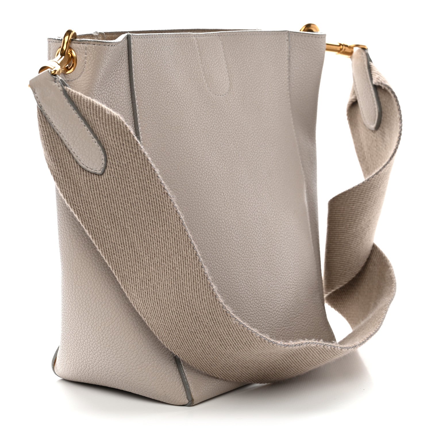 Celine Soft Grained Calfskin Small Sangle Bucket Bag Light Taupe 3 of 12