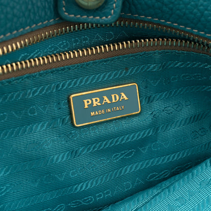 Prada Vitello Daino Tote Turchese 6 of 14