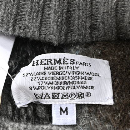 Hermes Wool Cashmere Mohair Diego Beanie Hat M Flanelle 4 of 4