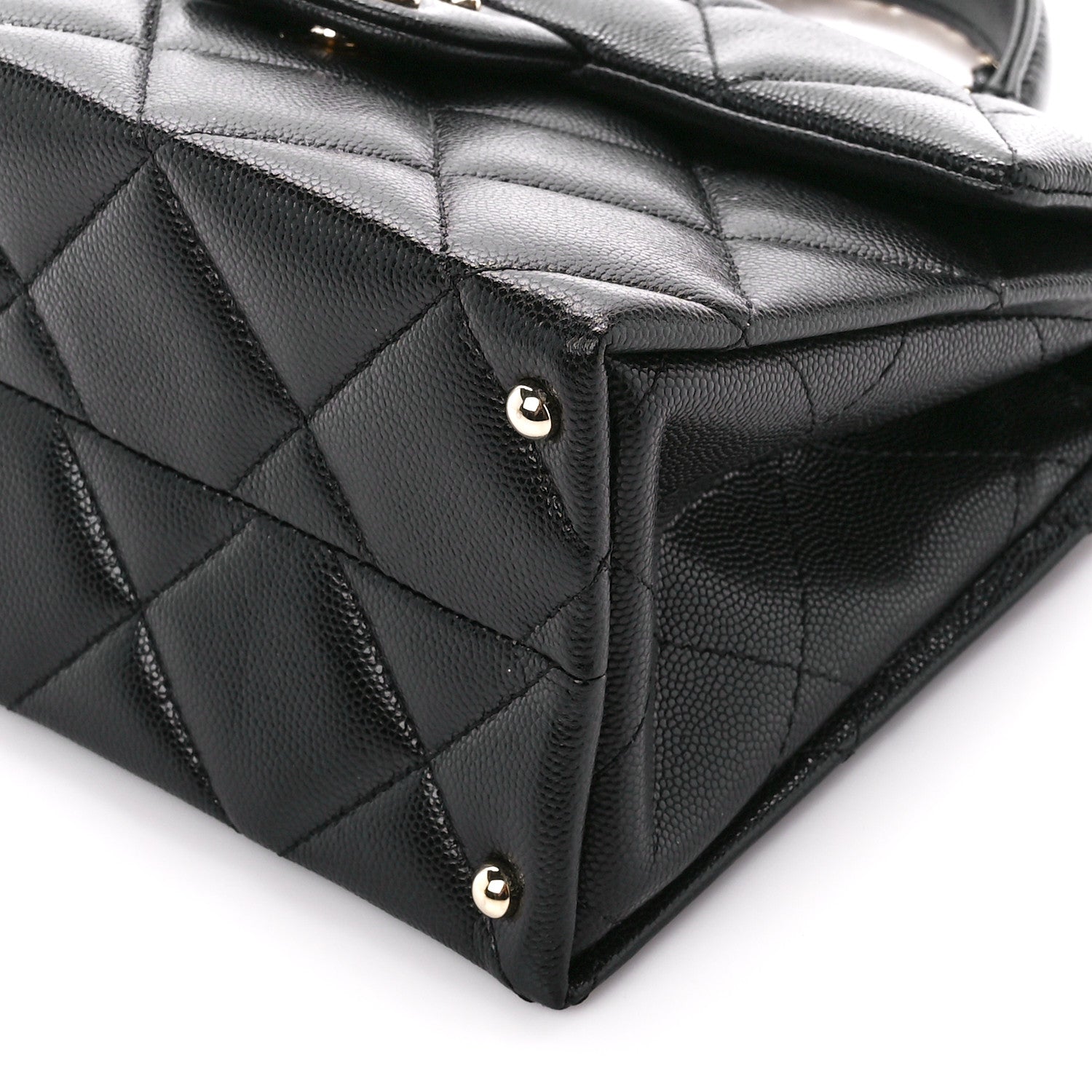 Chanel Caviar Quilted Mini Retro Twist Top Handle Flap Black 11 of 12