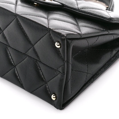 Chanel Caviar Quilted Mini Retro Twist Top Handle Flap Black 11 of 12