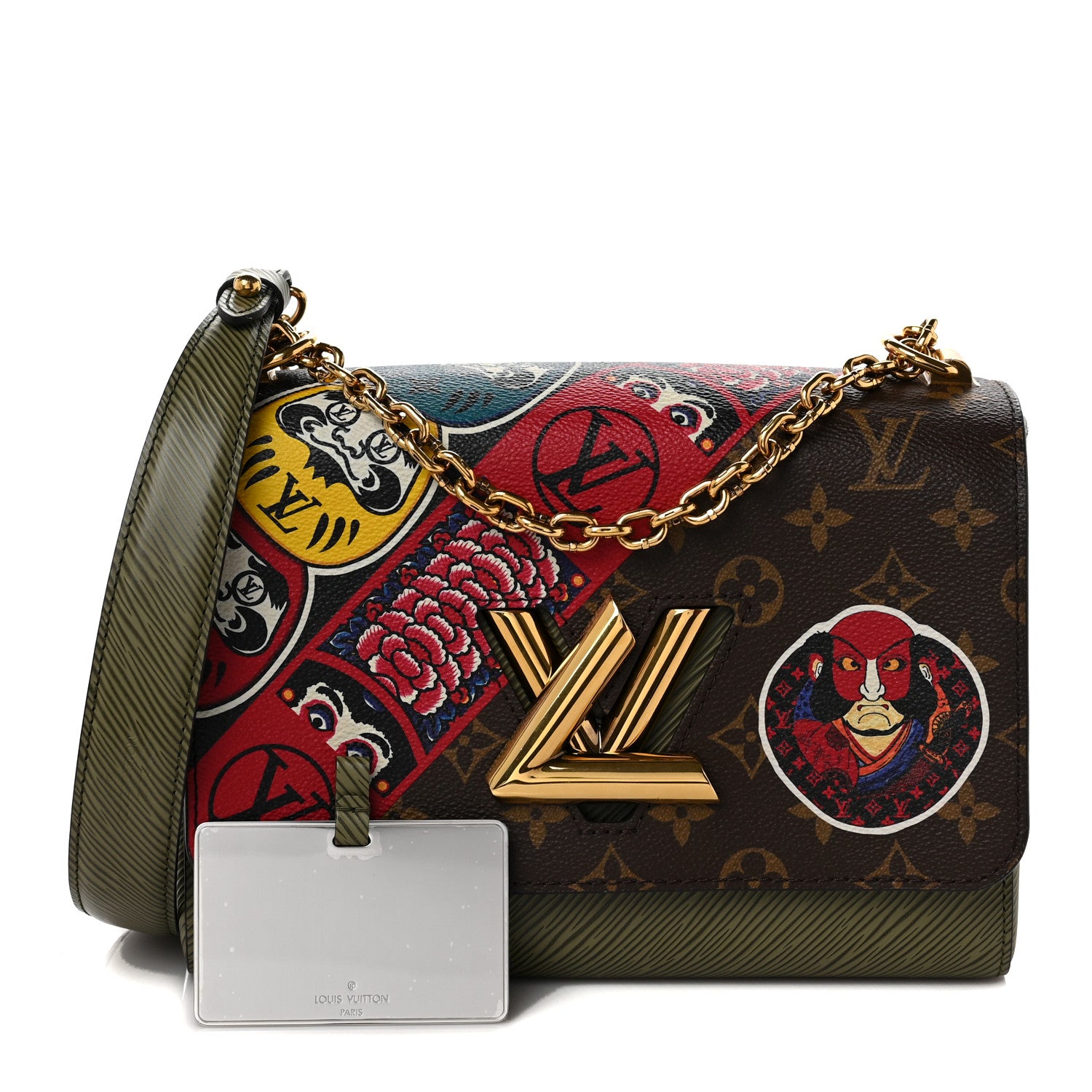 Louis Vuitton Epi Monogram Kabuki Twist Shoulder Bag MM Green 1 of 8
