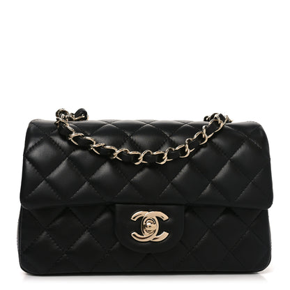 Chanel Lambskin Quilted Mini Rectangular Flap Black 1 of 11