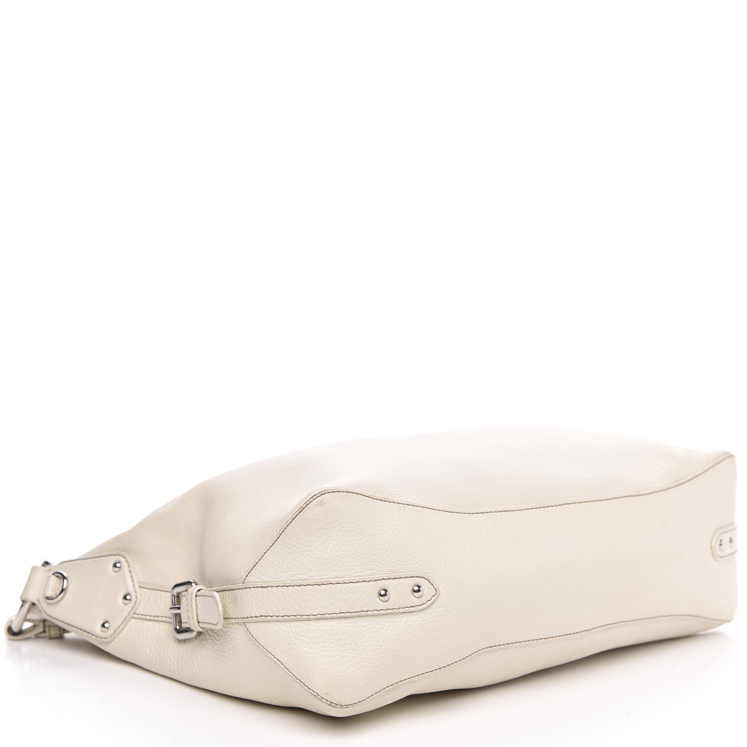 Prada Vitello Daino Hobo Bianco 4 of 12