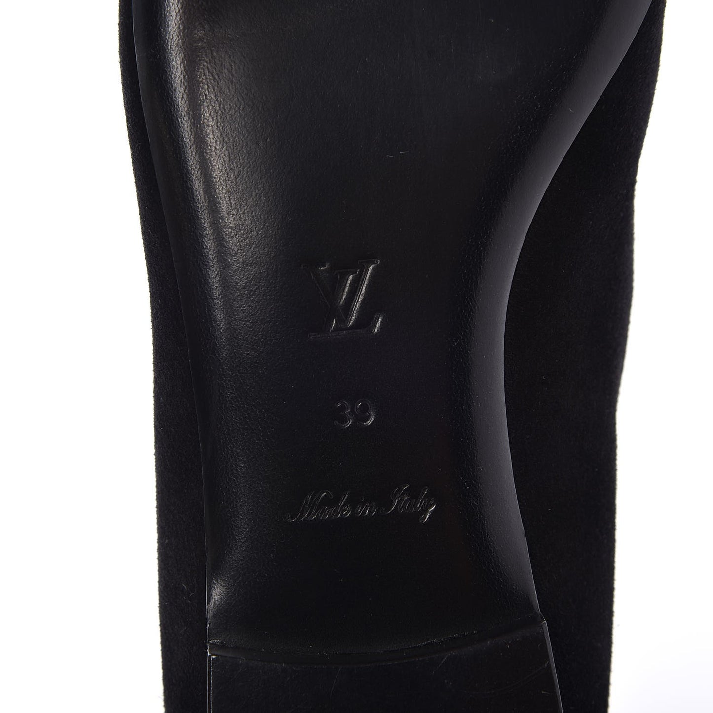 Suede Schoolgirl Flat Slippers 39 Black
