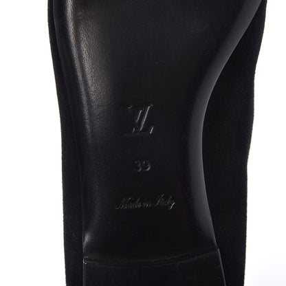 Louis Vuitton Suede Schoolgirl Flat Slippers 39 Black 6 of 8