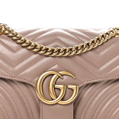 Gucci Calfskin Matelasse Small GG Marmont Shoulder Bag Porcelain Rose 8 of 10