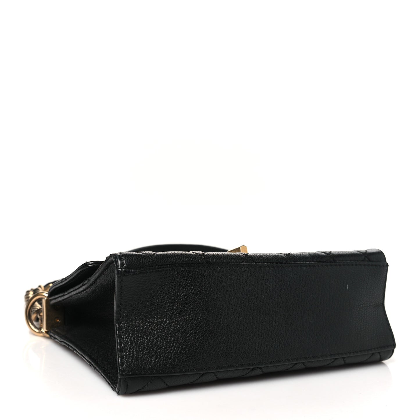 Goatskin Quilted Rita Flap Black