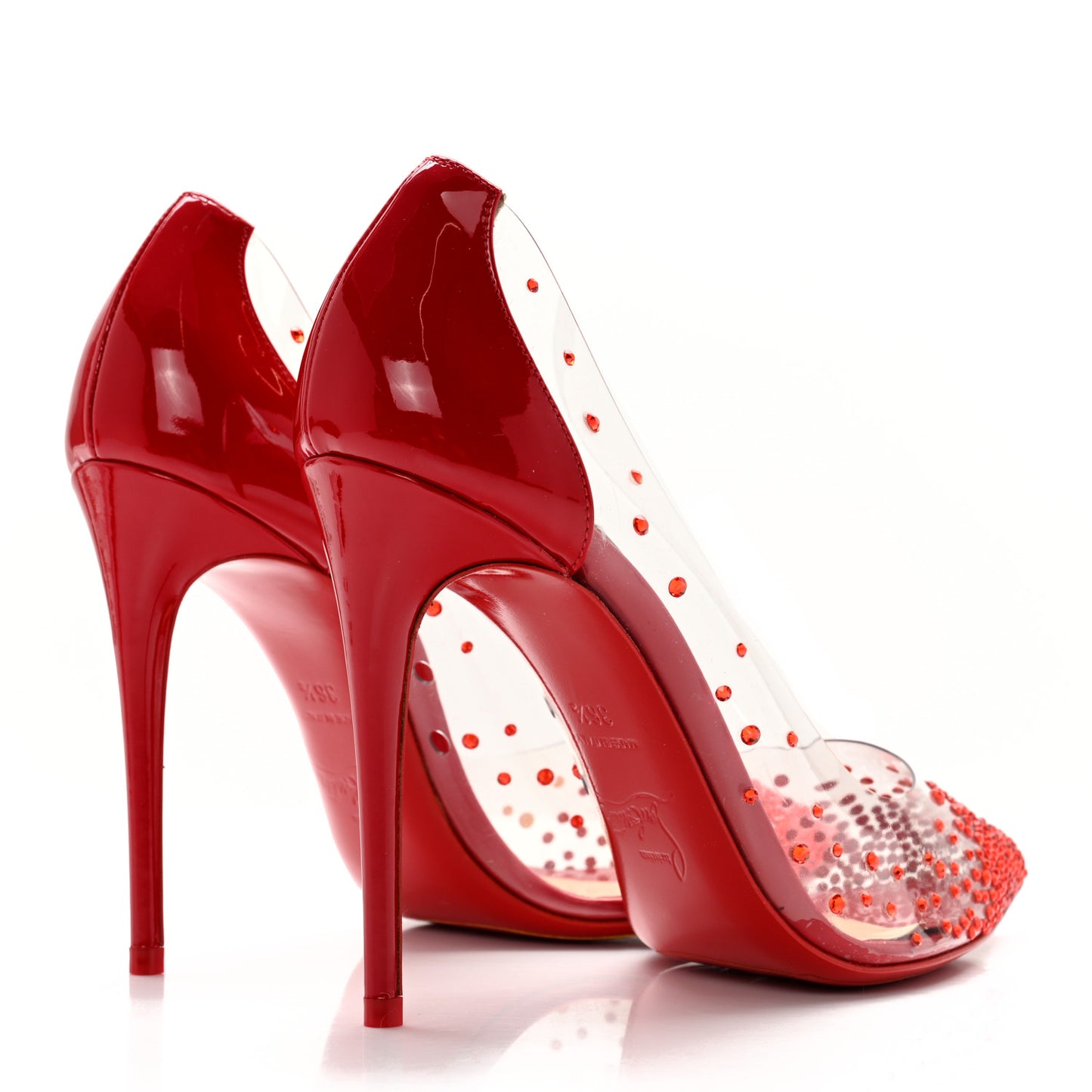PVC Patent Degrastrass 100 Pumps 36.5 Red