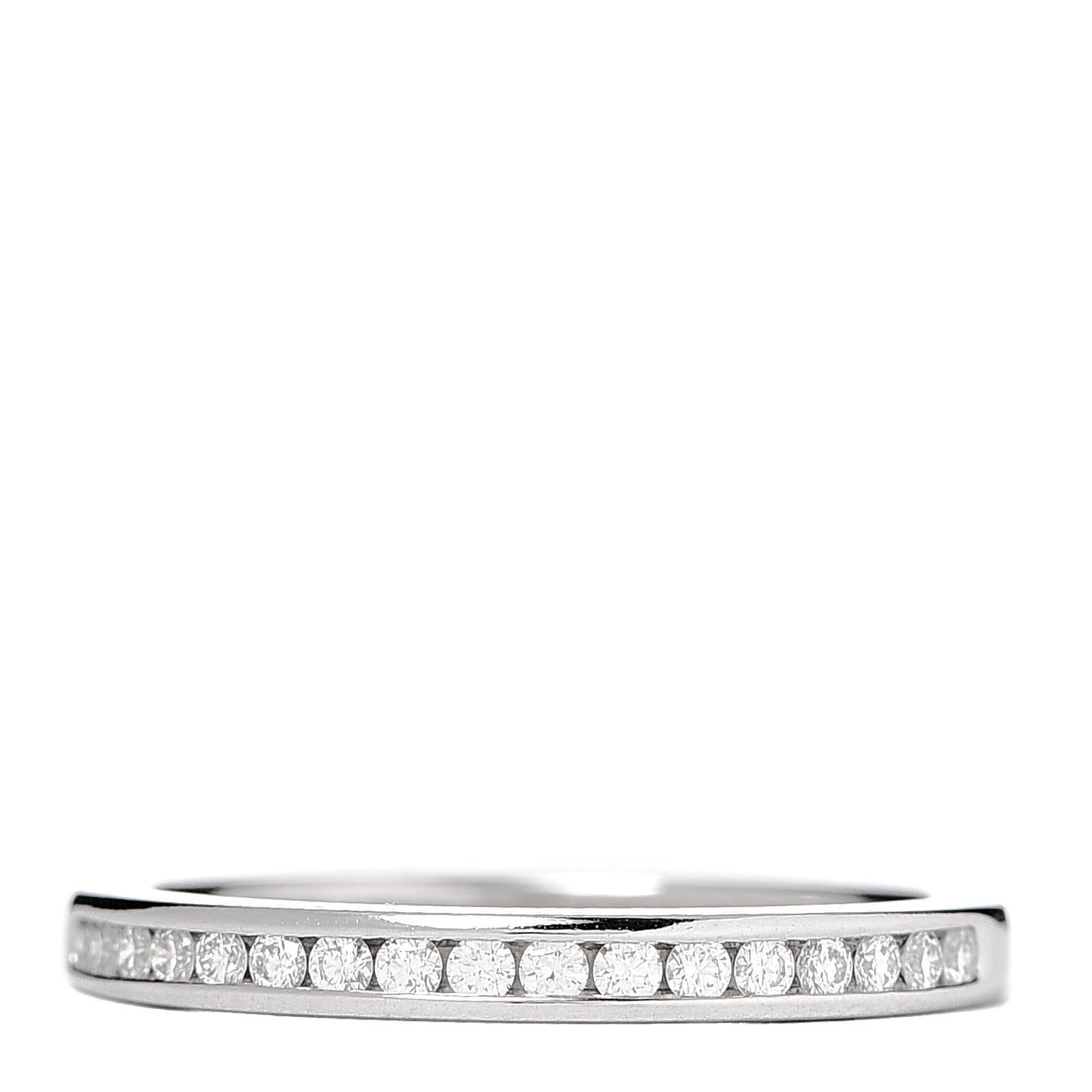 Platinum Diamond .22ctw Half Circle Wedding Band Ring 52 6
