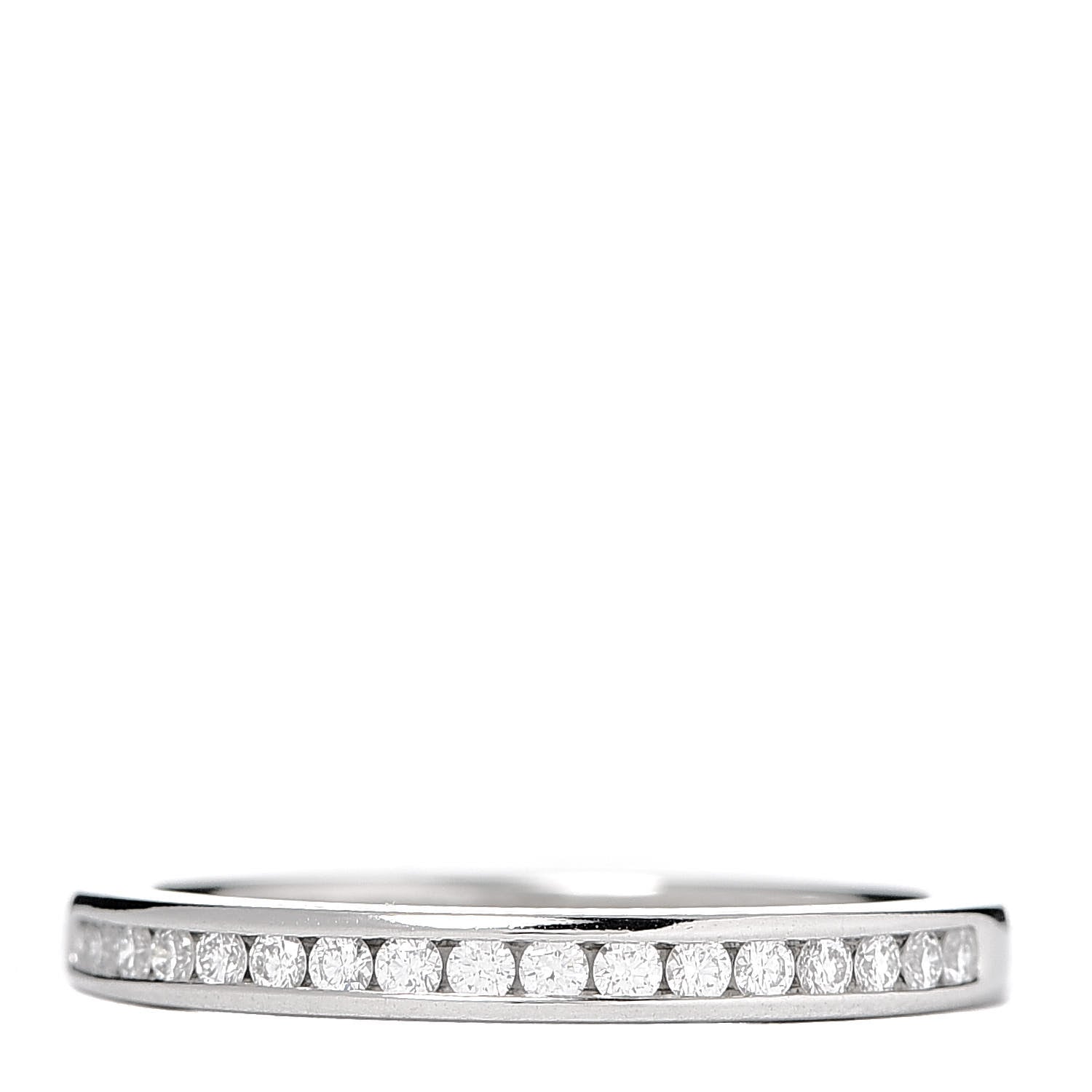 Tiffany Platinum Diamond .22ctw Half Circle Wedding Band Ring 52 6 1 of 5