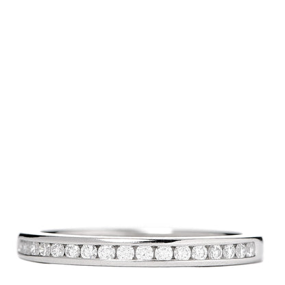 Tiffany Platinum Diamond .22ctw Half Circle Wedding Band Ring 52 6 1 of 5