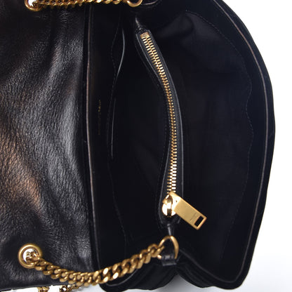 Saint Laurent Velvet Y Quilted Monogram Small Loulou Chain Satchel Black 5 of 8