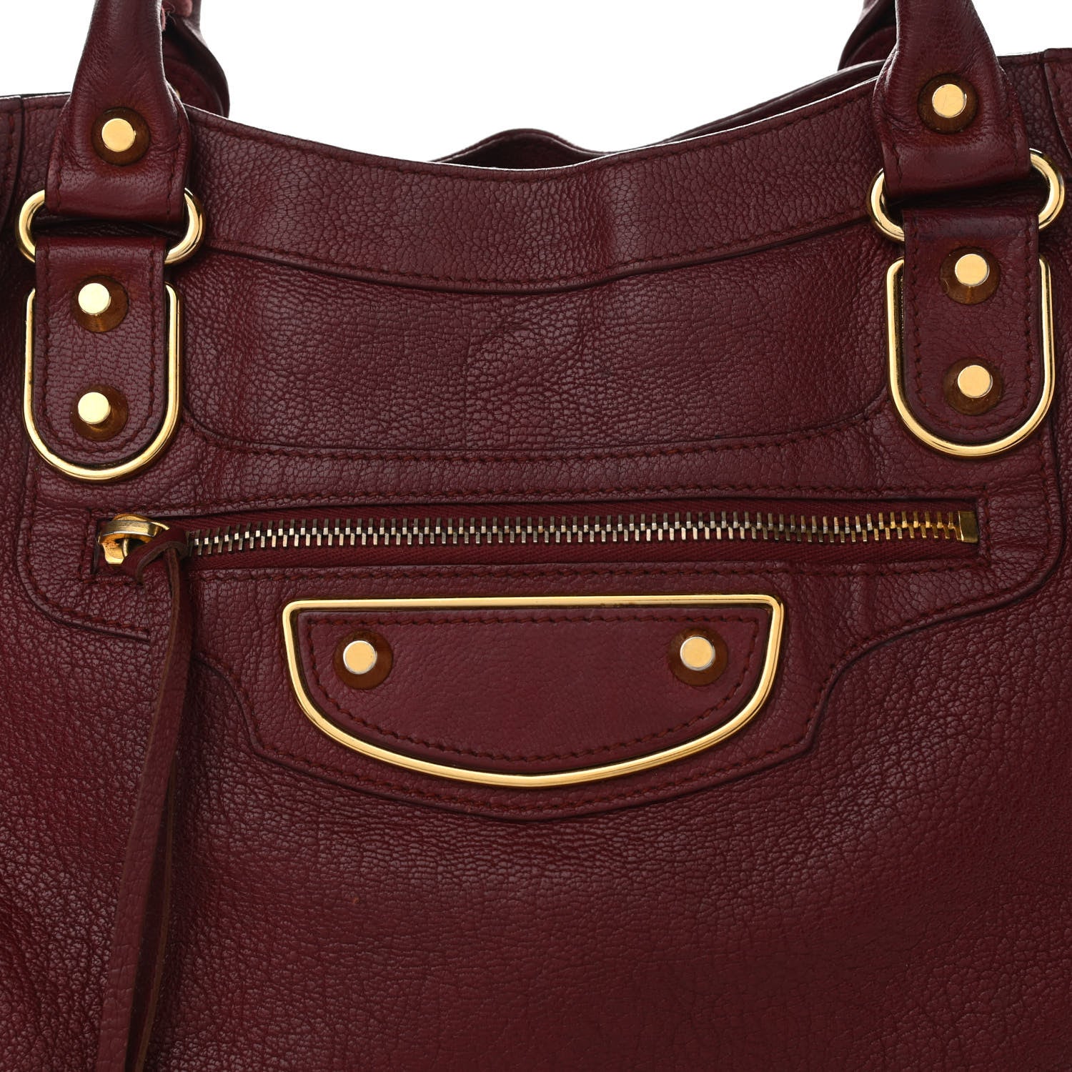 Balenciaga Chevre Gold Metallic Edge Hardware Velo Rouge Brique Rouge Grenade 7 of 9